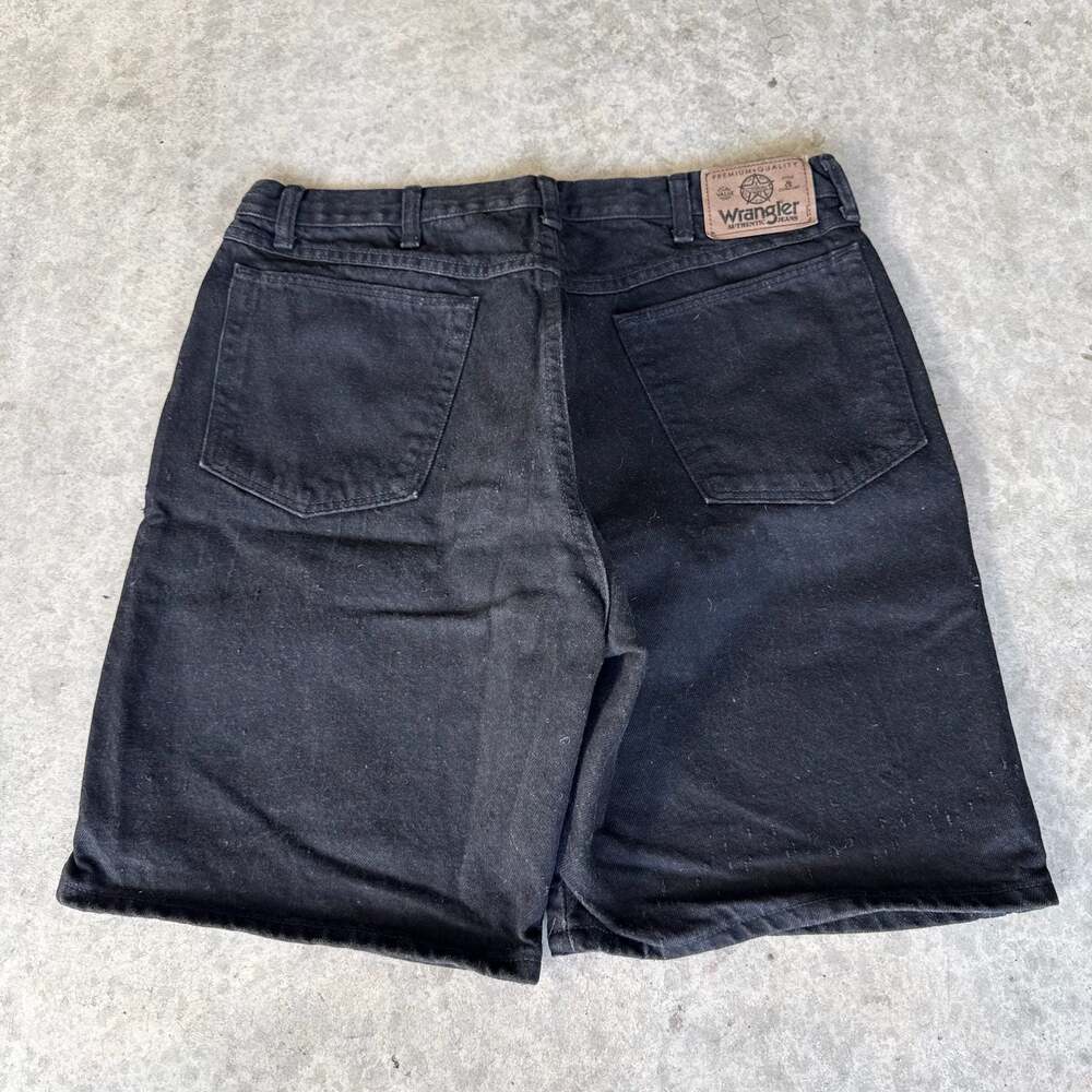 Vintage 90’s Made in USA Wrangler Authentic Jeans Black Denim Baggy Jorts